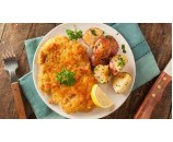 1. Chrumkavé kuracie prsia (cornflake), pečené zemiaky   (120/250)g – 1,3,7
